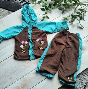 Cradle Togs Toddler Girls Vintage Jogger Outfit Pants Jacket Size 24 Months